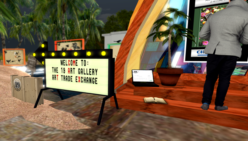 Art Trade Exchange project sign in Secondlife