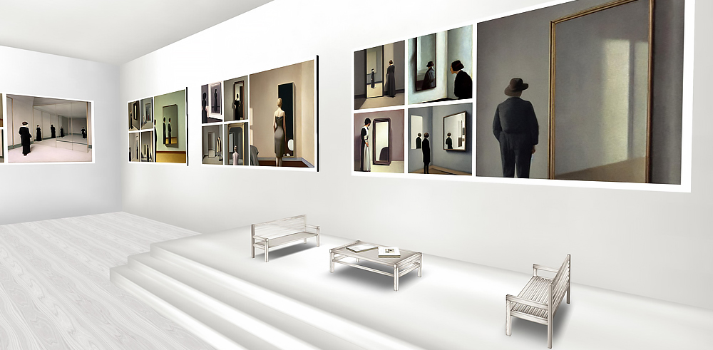 Wrong Mirrors art piece shown in Secondlife by Melusina Parkin