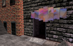 Photo of the entrance to the art gallery Bohe'me Art Gallery in Secondlife